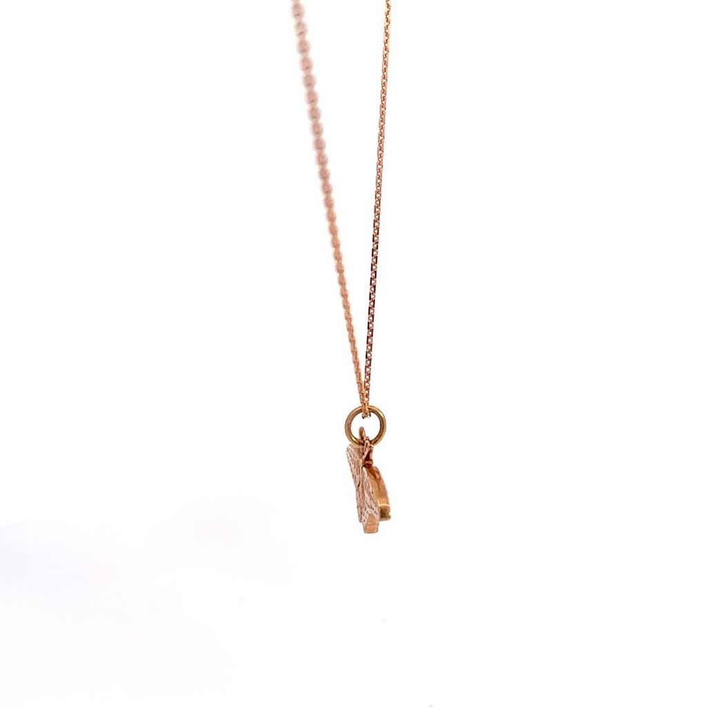 Green Triangle Butterfly Pendant 9K Rose Gold