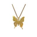 Purple Spotted Swallowstail Butterfly Pendant In 18K