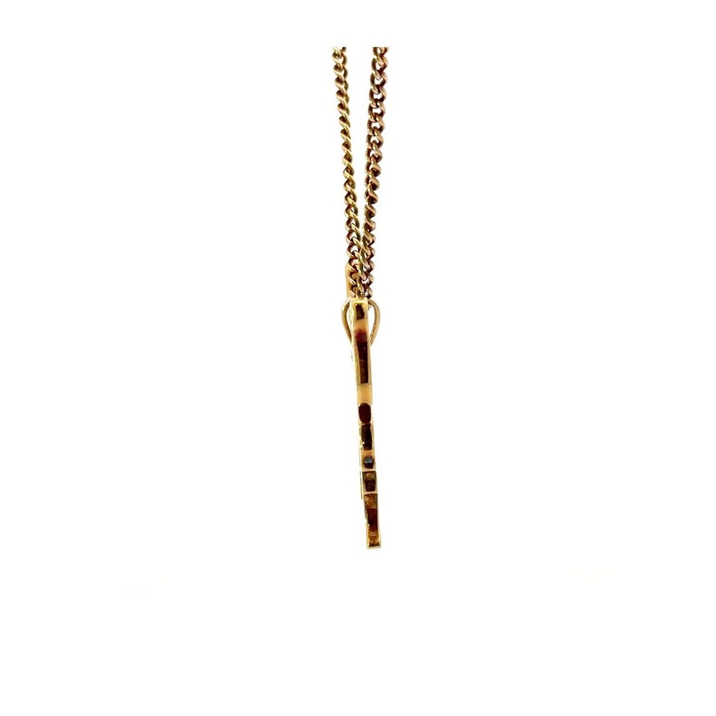 Purple Spotted Swallowstail Butterfly Pendant In 18K