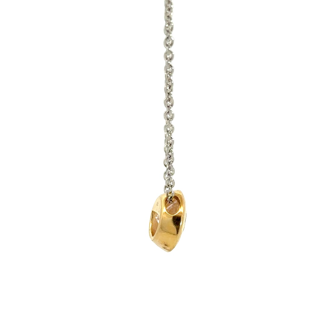 Silver & Gold Plate Cubic Zirconia Necklace