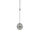 Tahitian Pearl Drop Pendant With Diamond