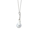 South Sea Baroque Pearl Pendant In 18K White Gold