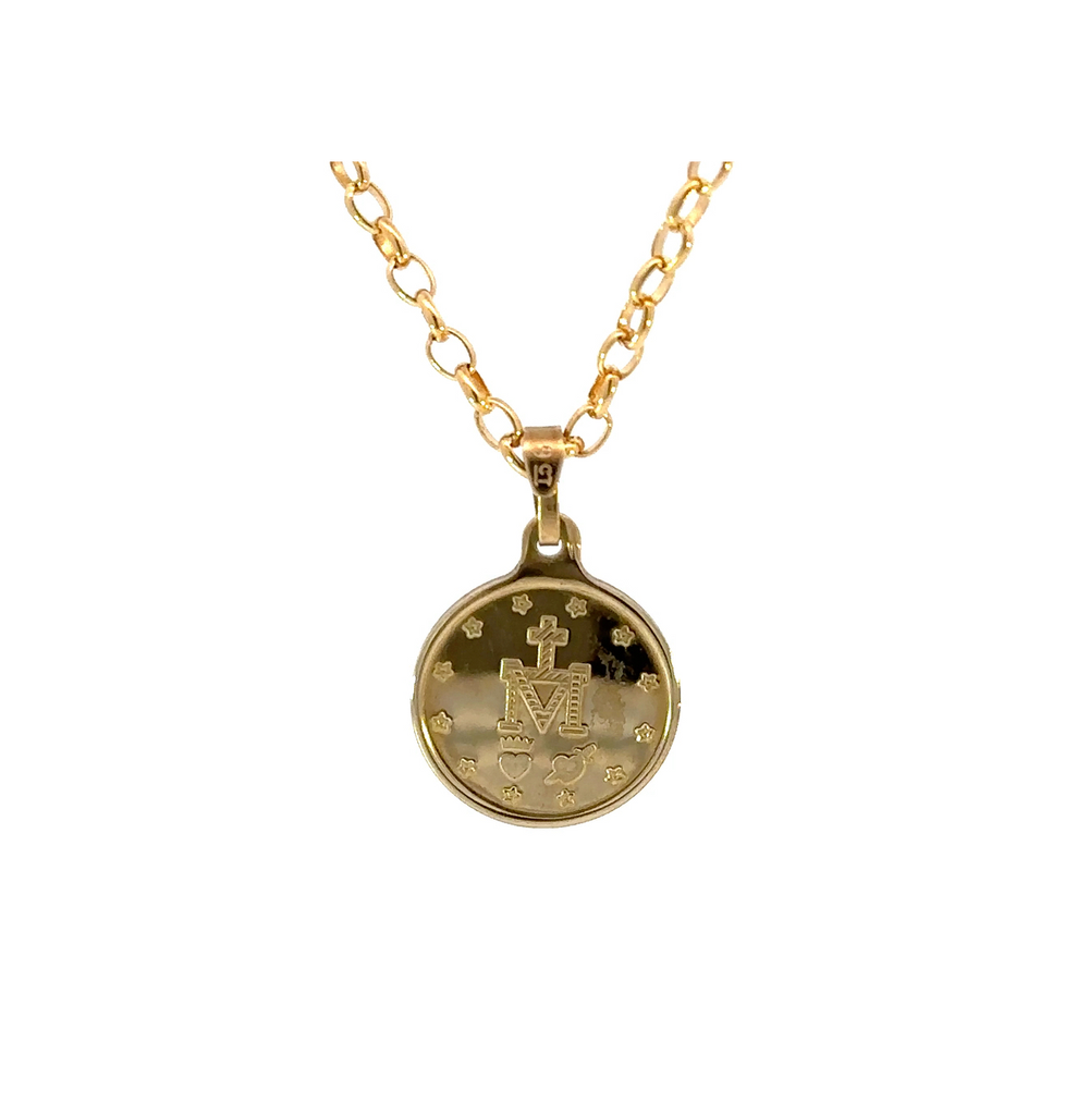 Saint Christopher Medallion In 9K Yellow Gold