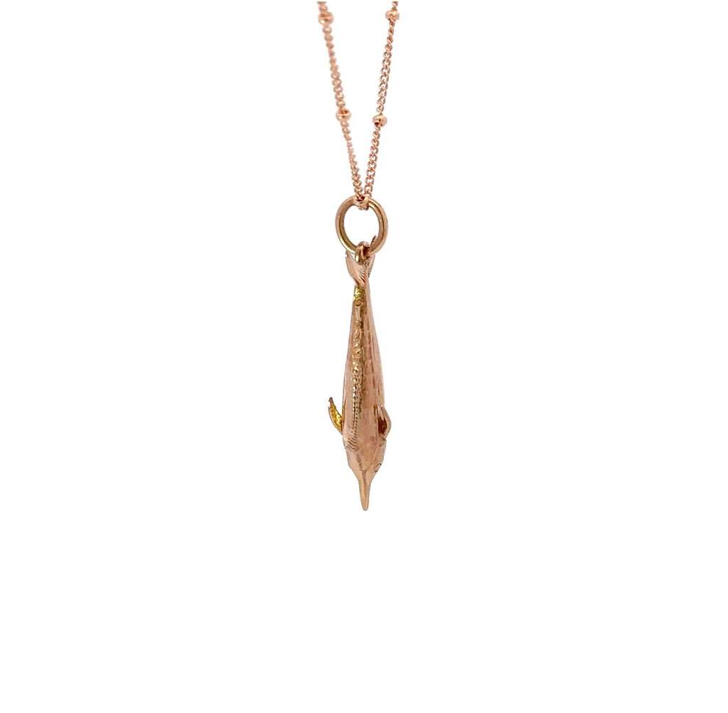 Marlin Pendant In 9K Rose Gold