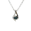 Gem Quality Black Opal Pendant In 18K