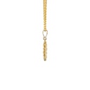 Sun Pendant With Cubics In 9K Yellow Gold