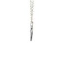 Organic Cross Pendant In Sterling Silver