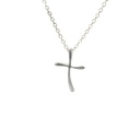 Organic Cross Pendant In Sterling Silver