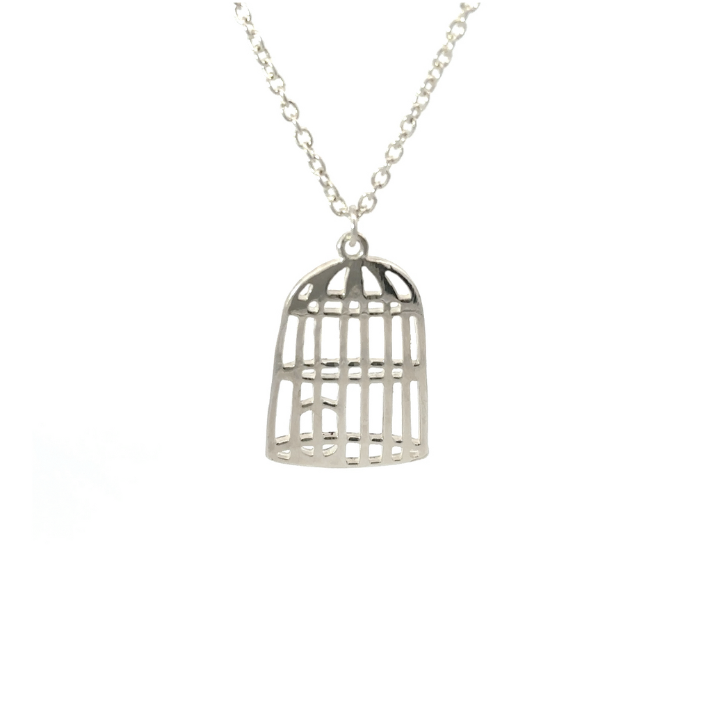 Birdcage Pendant In Sterling Silver