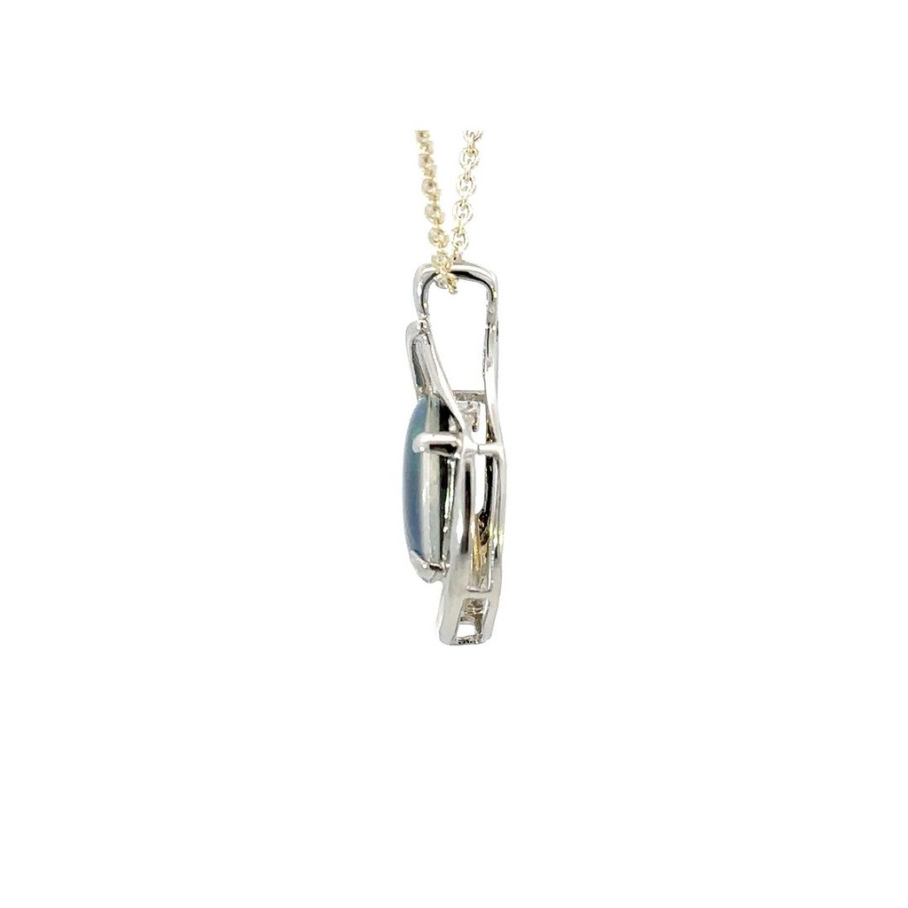 Australian Triplet Opal Pendant In Sterling Silver
