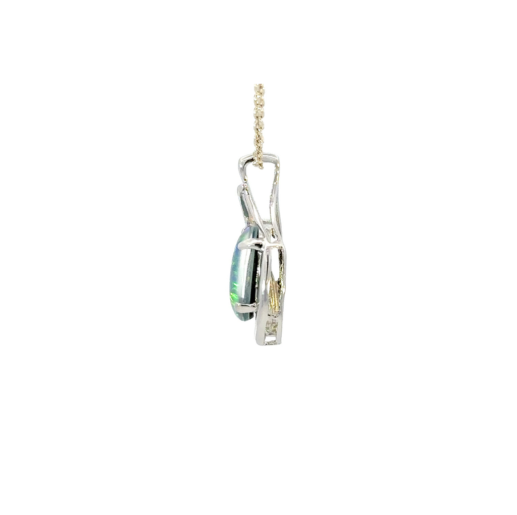 Australian Triplet Opal Pendant In Sterling Silver
