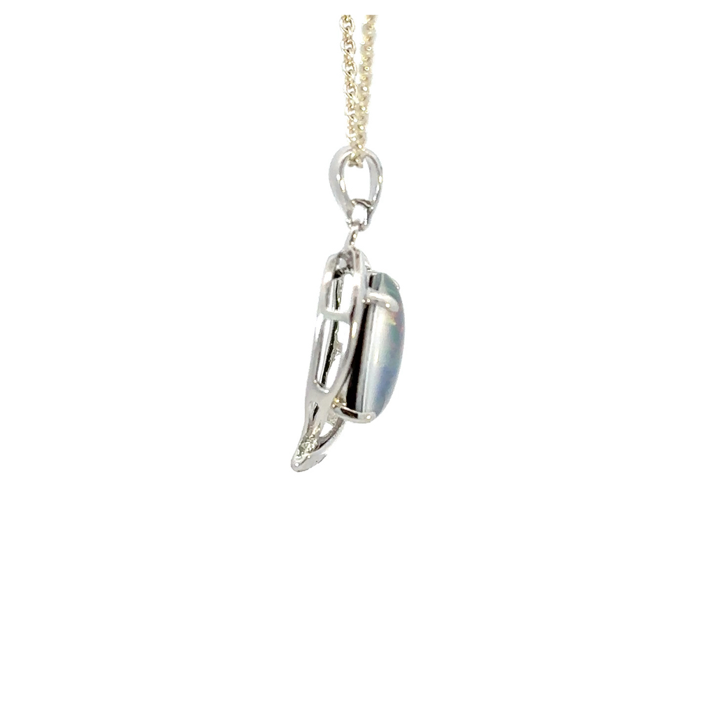 Aussie Triplet Opal Pendant In Sterling Silver