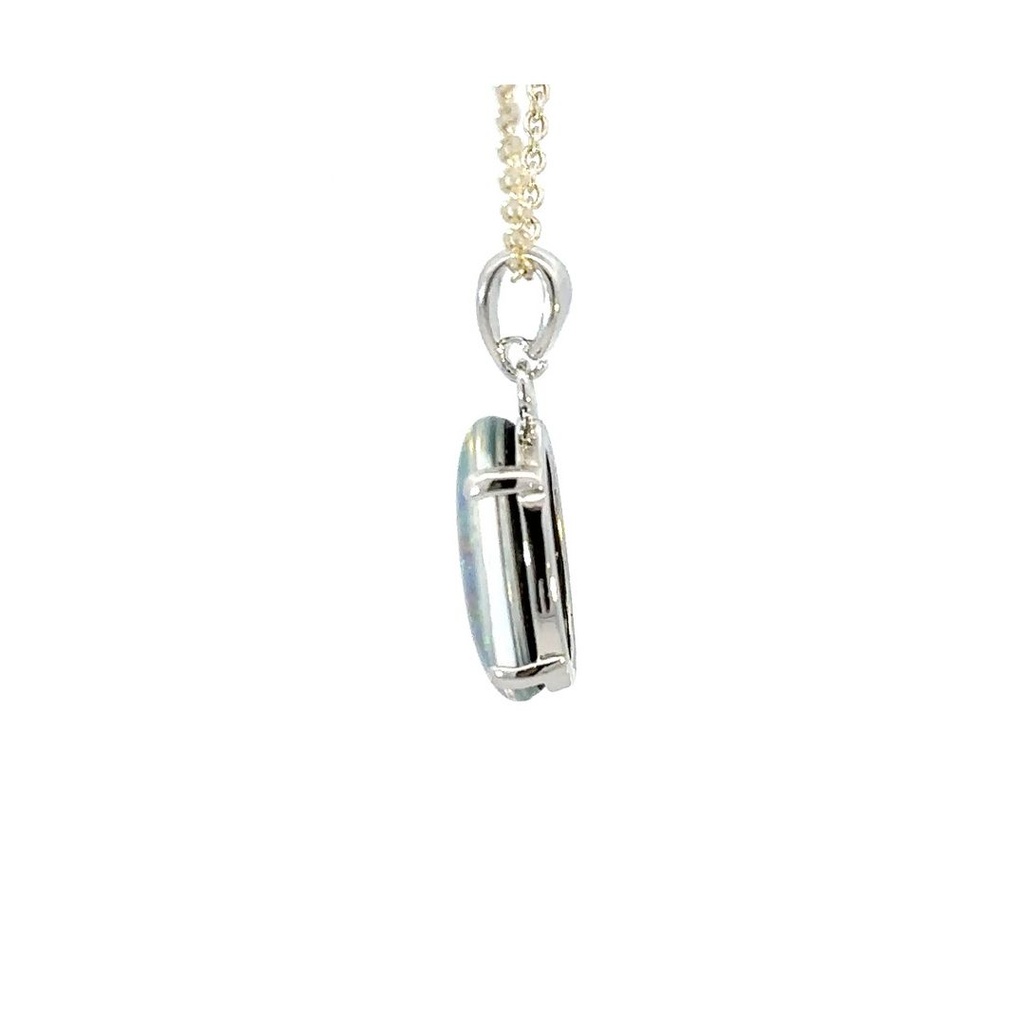 Australian Triplet Opal Pendant In Sterling Silver