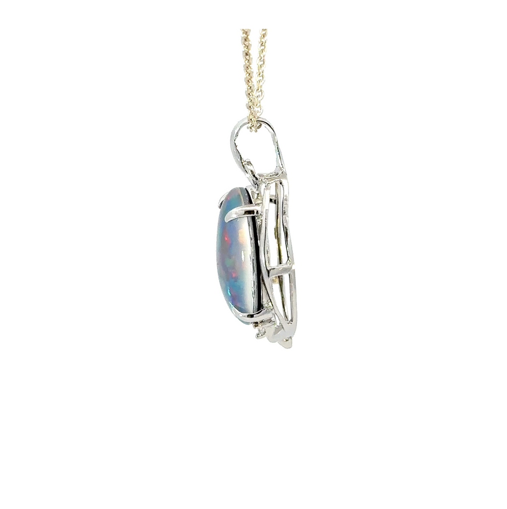 Aussie Opal Triplet Pendant In Sterling Silver