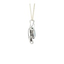 Aussie Triplet Opal Pendant In Organic Silver Setting