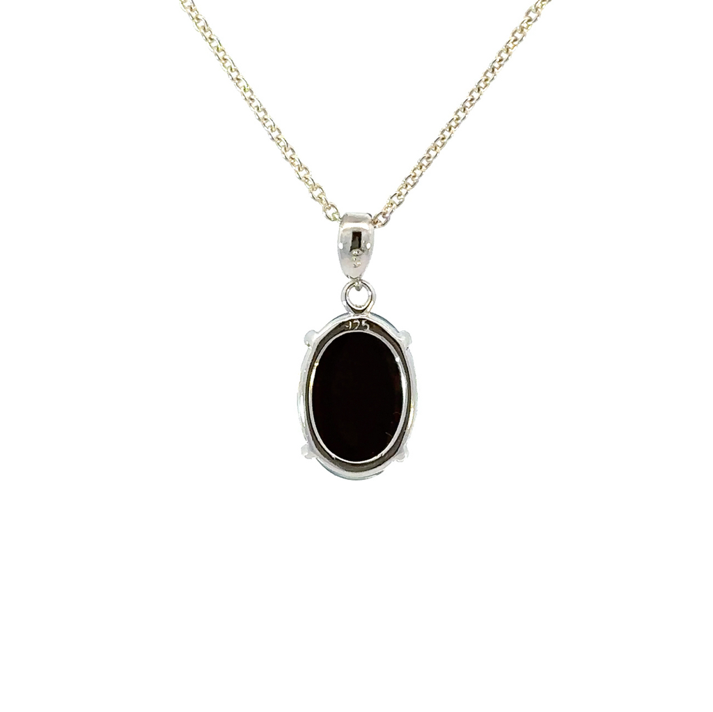 Aussie Triplet Opal Pendant In Sterling Silver
