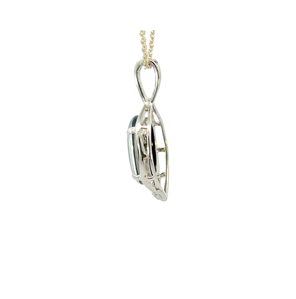 Pendant With Aussie Triplet Opal In Sterling Silver