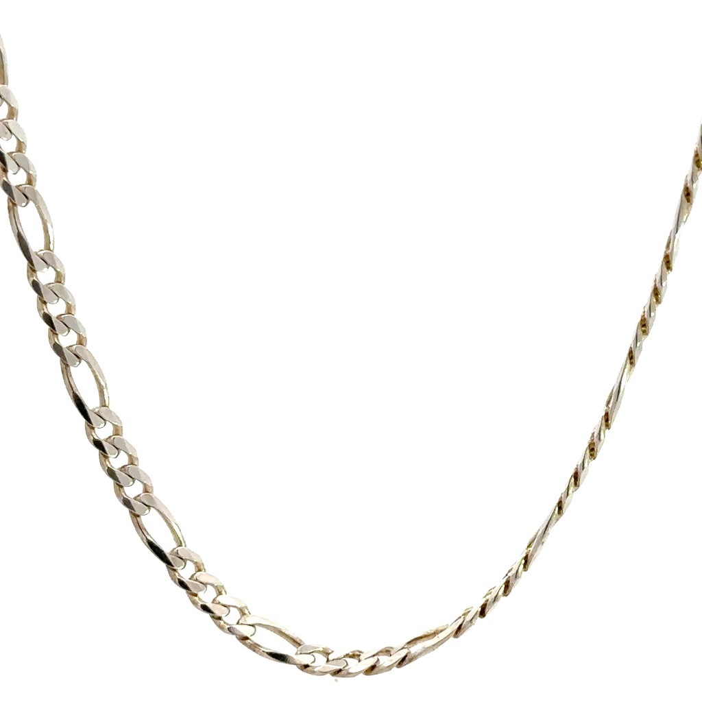 Sterling Silver 4mm Figaro Chain