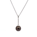 Tahitian Pearl Pendant On A Diamond Bar In 18K