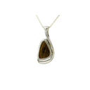 Aussie Double Opal Handcrafted Silver Pendant