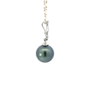 Tahitian Pearl Pendant With Squiggle Detail In Sterling Silver