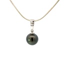 Tahitian Pearl Pendant On A Simple Silver Bail