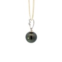 Tahitian Pearl Pendant On A Simple Silver Bail