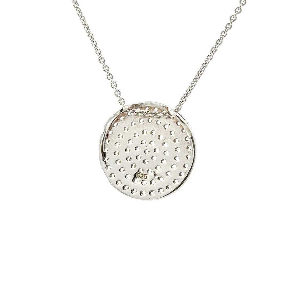 Cubic Zirconia Slider Pendant & Necklace