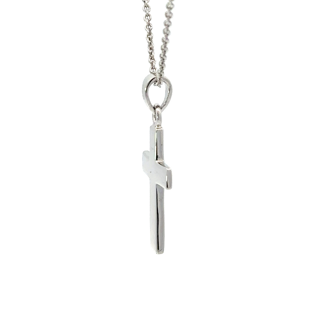 Simple Cross In Sterling Silver