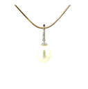Freshwater Pearl Drop Pendant Sterling Silver