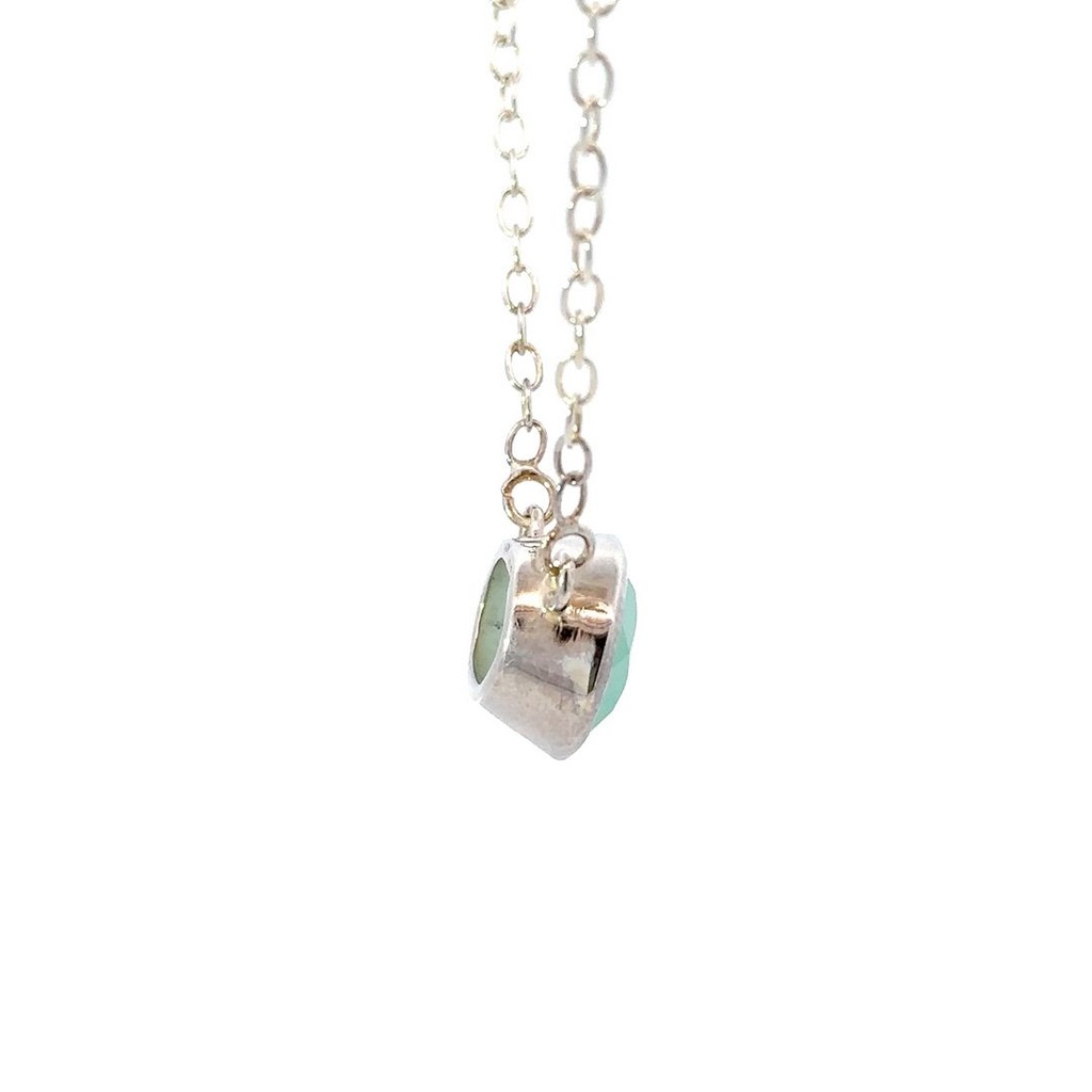 Chalcedony Necklace In Silver