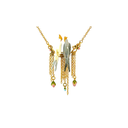 Duo Of Cockatiel & Rosebuds Statement Necklace