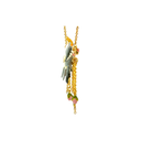 Duo Of Cockatiel & Rosebuds Statement Necklace