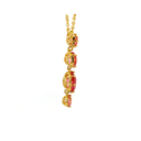 Peach La Diamantine Crystal Drop Necklace