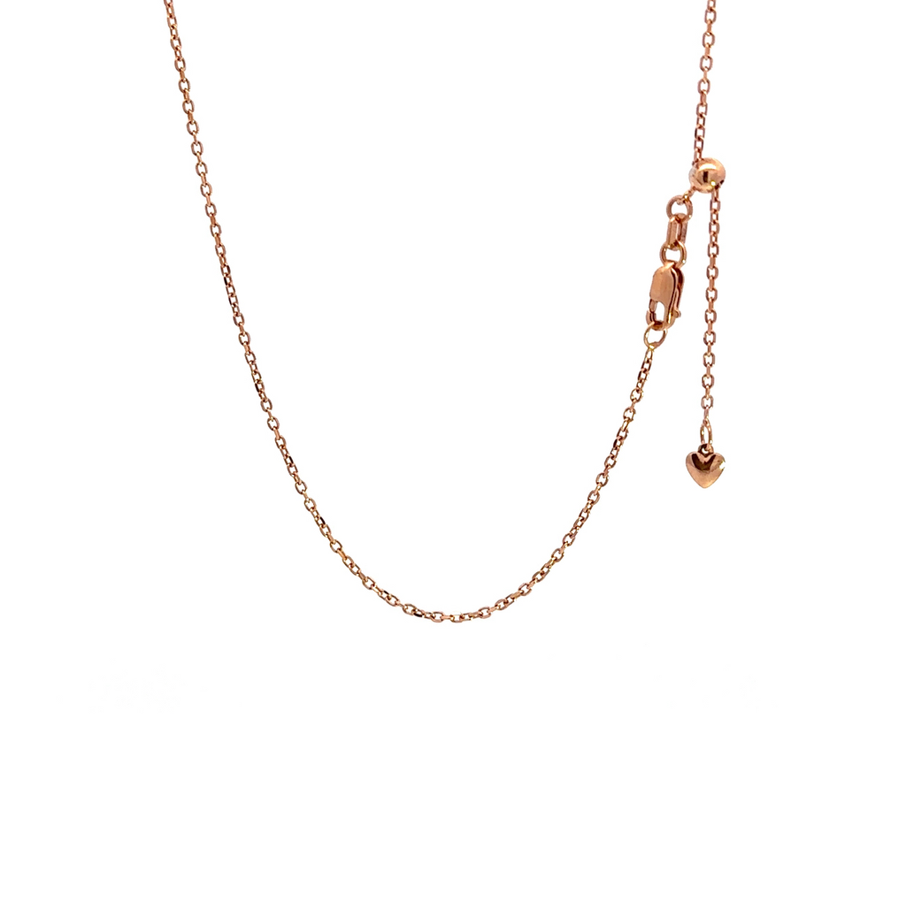 Extender Chain Necklace In 9K Rose Gold 52cm