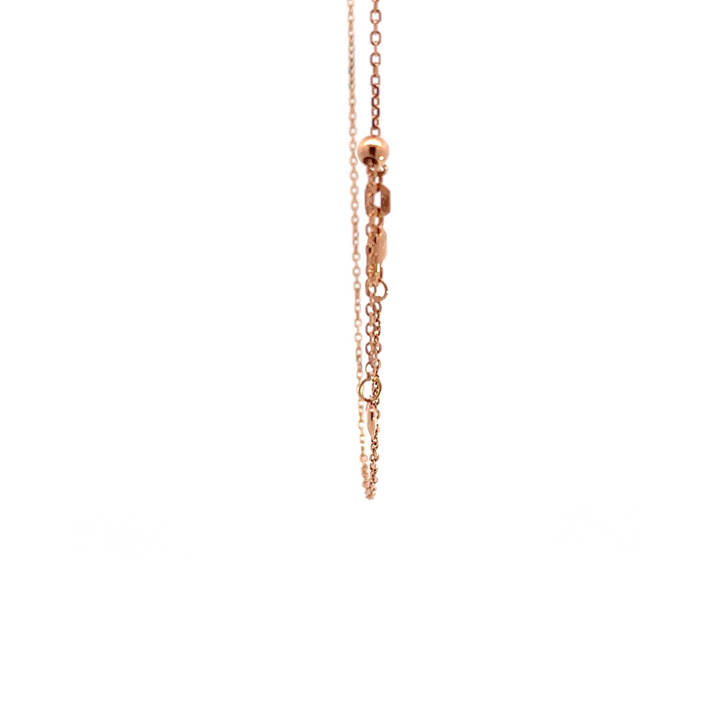 Extender Chain Necklace In 9K Rose Gold 52cm