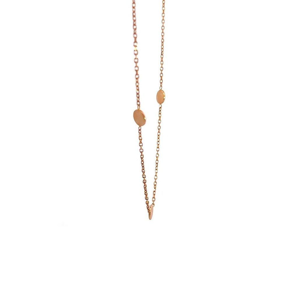 Rose Gold Necklace With Spaced Dots In 18K