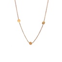 Rose Gold Necklace With Spaced Dots In 18K