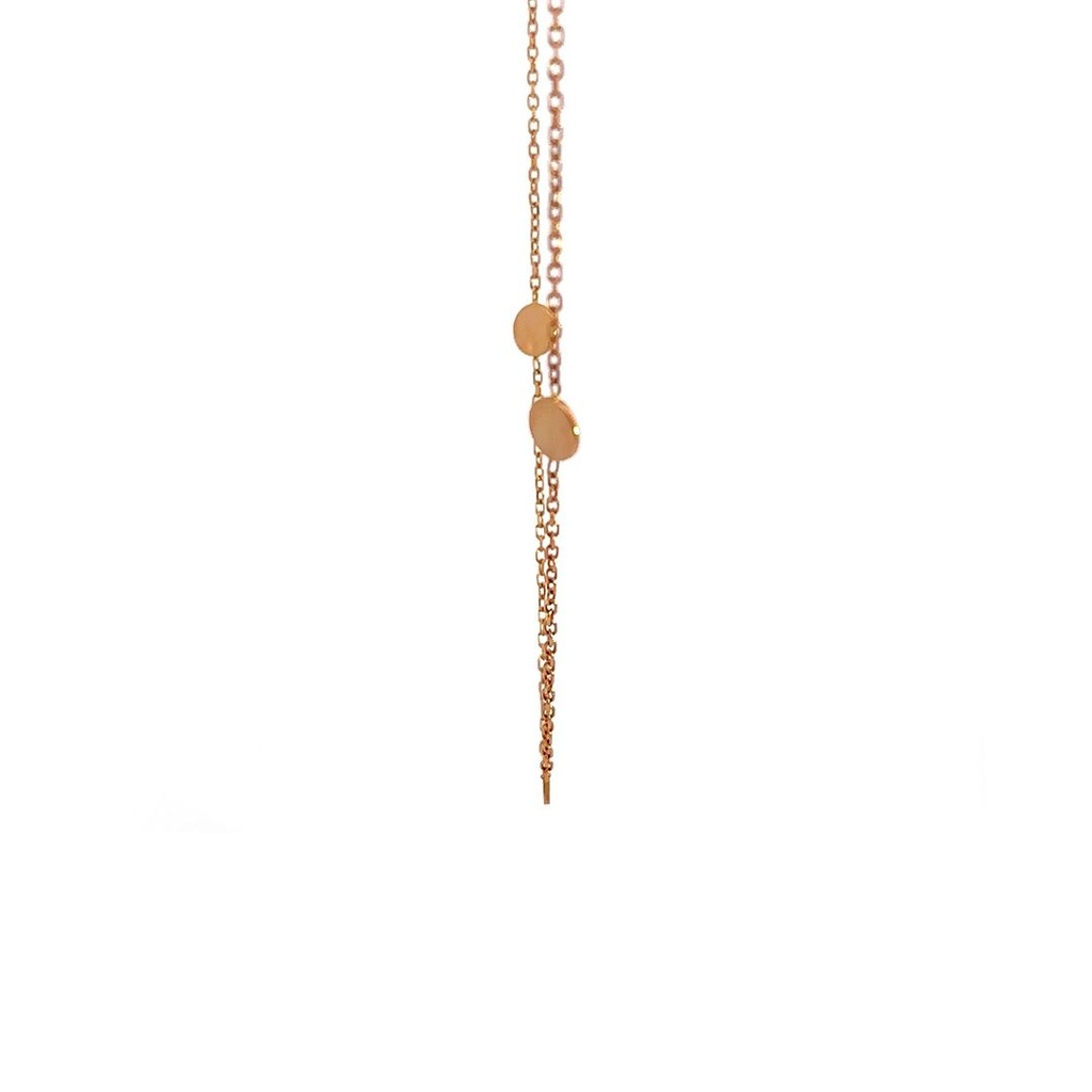 Rose Gold Necklace With Spaced Dots In 18K