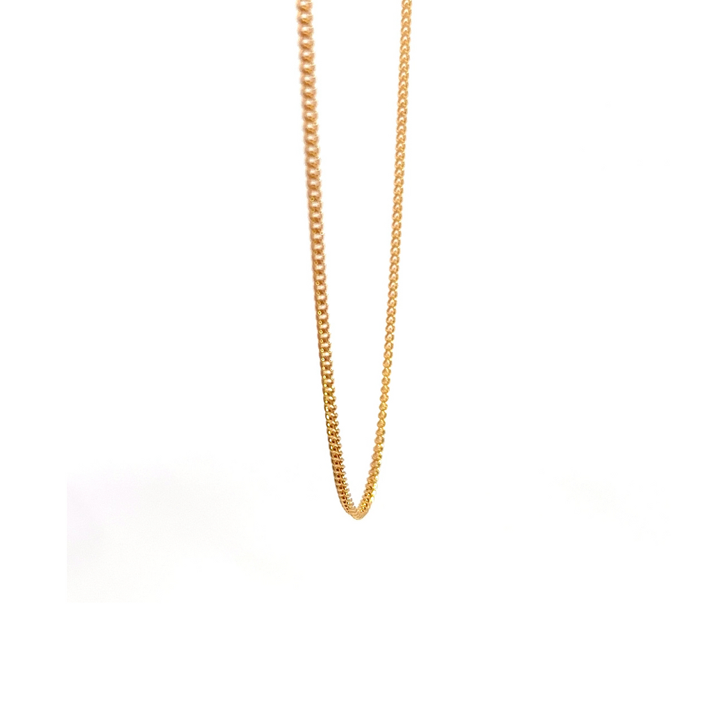 Curb Chain Necklace In 9K Yellow Gold