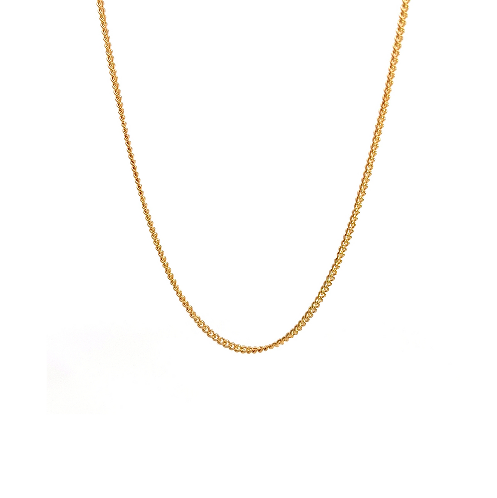 Curb Chain Necklace In 9K Yellow Gold