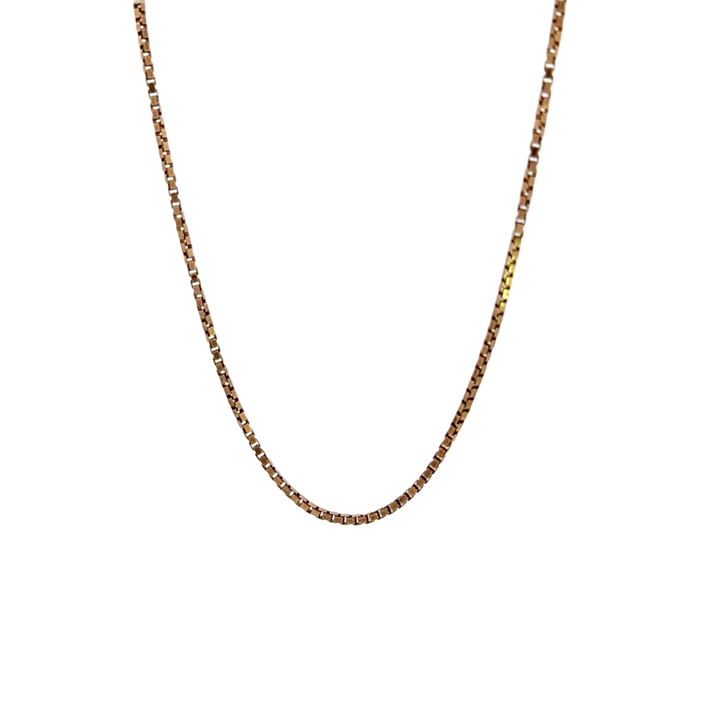 Box Link Necklace In 9K Yellow Gold