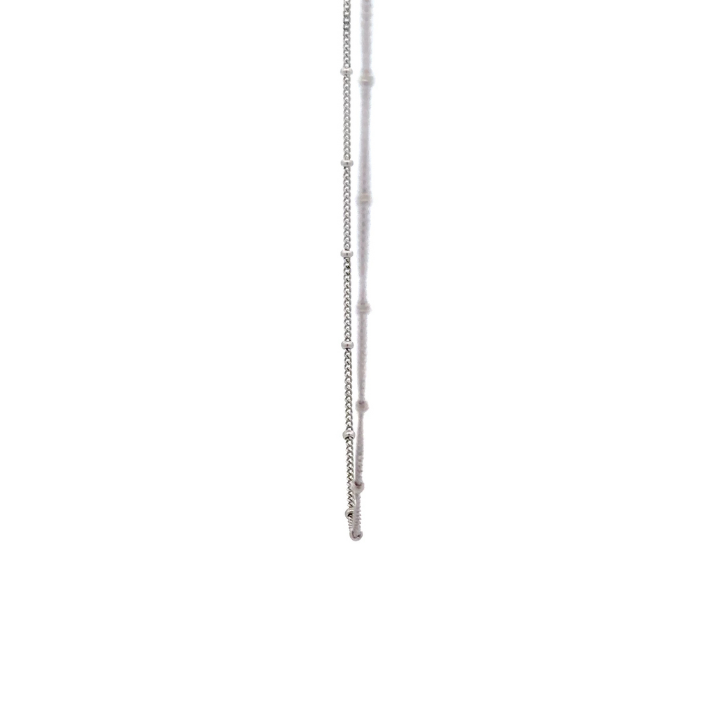 Necklace With Beads In 9k White Gold 42cm