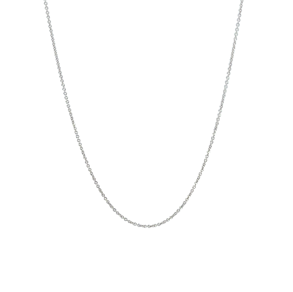 Necklace In 18K White Gold 1mm & 45cm