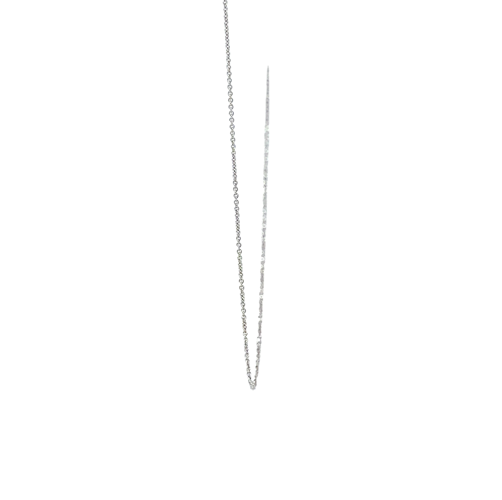 Necklace In 18K White Gold 1mm & 45cm