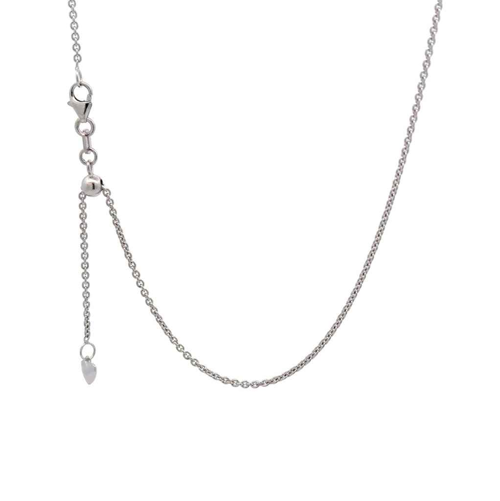 Extender Necklace In 9ct White Gold