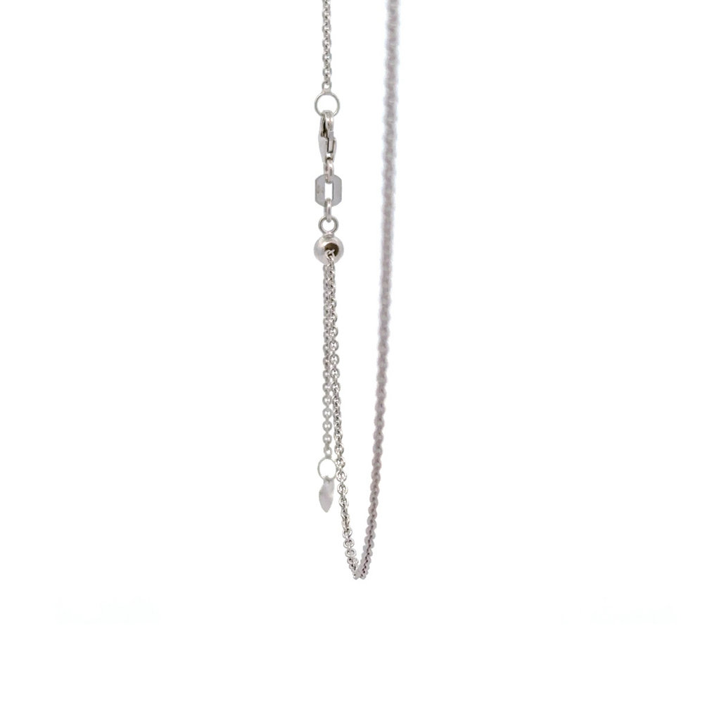 Extender Necklace In 9ct White Gold