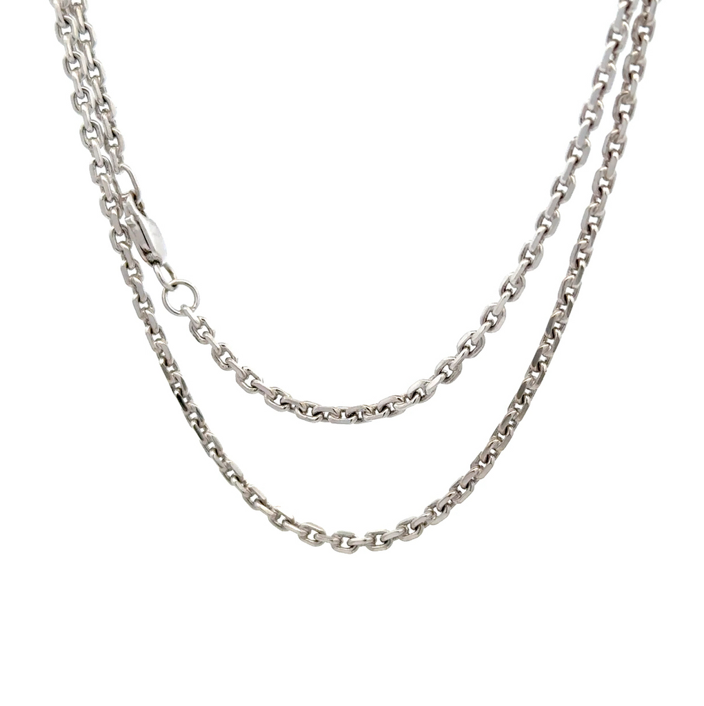 Heavy White Gold Necklace In 18K