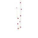 Necklace With Dyed Red Agate Beads Sterling Silver