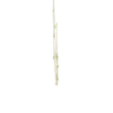 Necklace With Spaced Peridot Beads In Silver